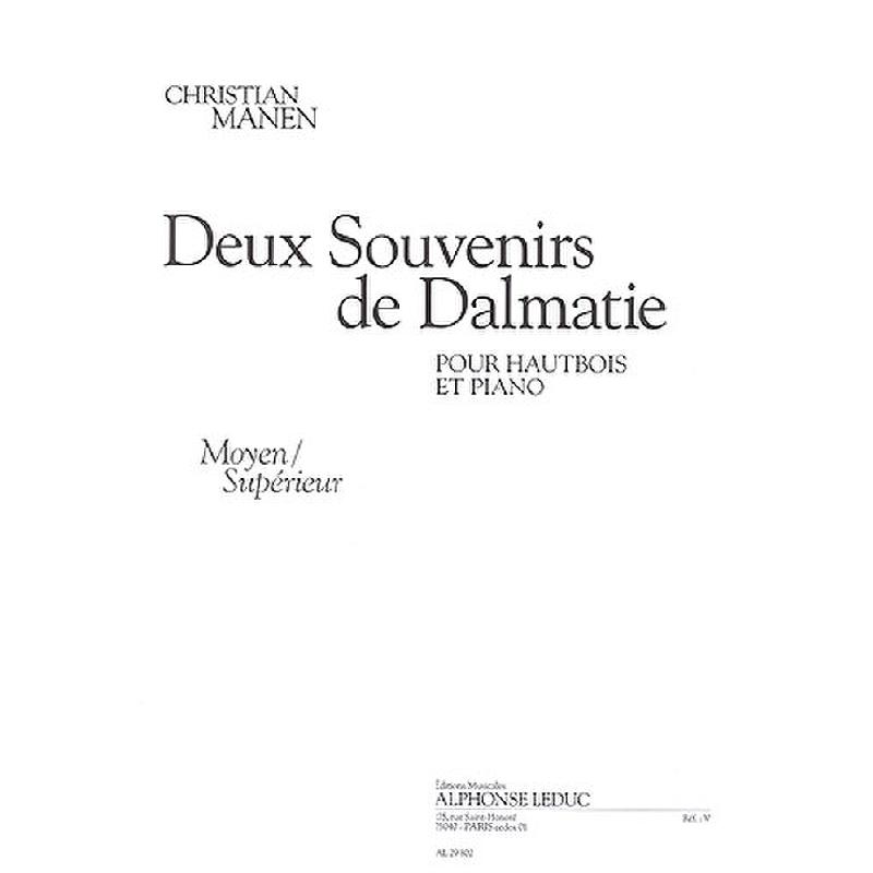 Titelbild für AL 29802 - 2 SOUVENIRS DE DALMATIE