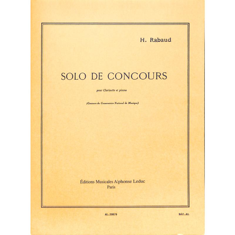 Titelbild für AL 20879 - SOLO DE CONCOURS