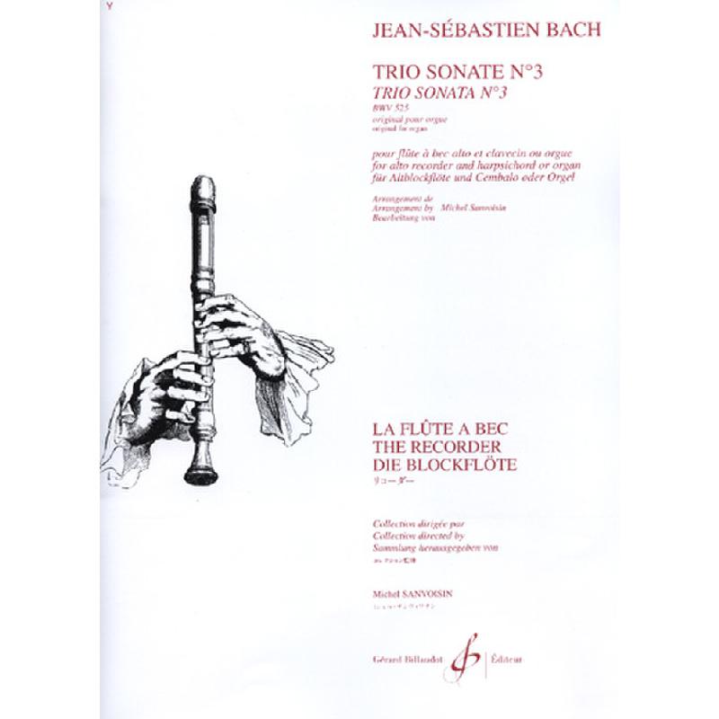 Titelbild für BILL 8052 - TRIOSONATE 3 BWV 525 FUER ORG