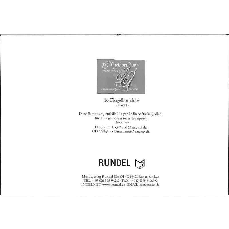 Notenbild für RUNDEL 1692 - 16 DUOS 2