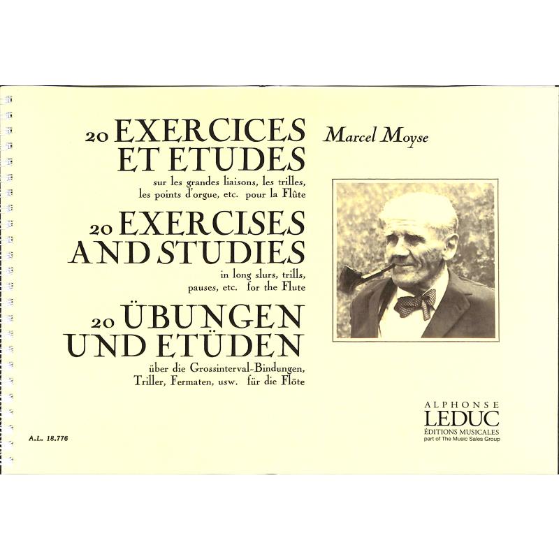 Titelbild für AL 18776 - 20 EXERCISES ET ETUDES SUR LES GRANDES LIAISONS