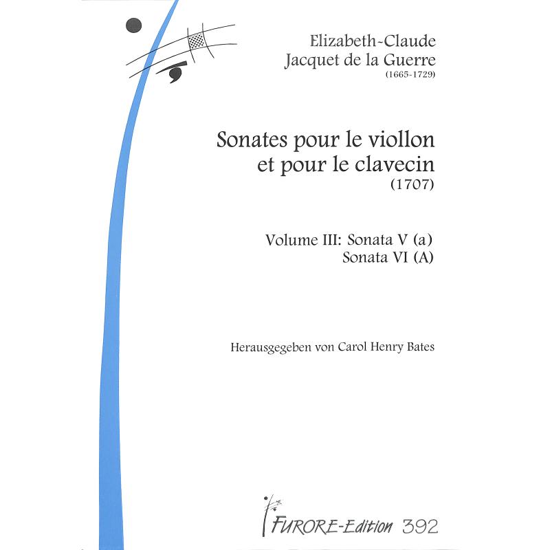 Titelbild für FUE 3920 - SONATES BD 3 POUR LE VIOLLON ET POUR LE CLAVECIN