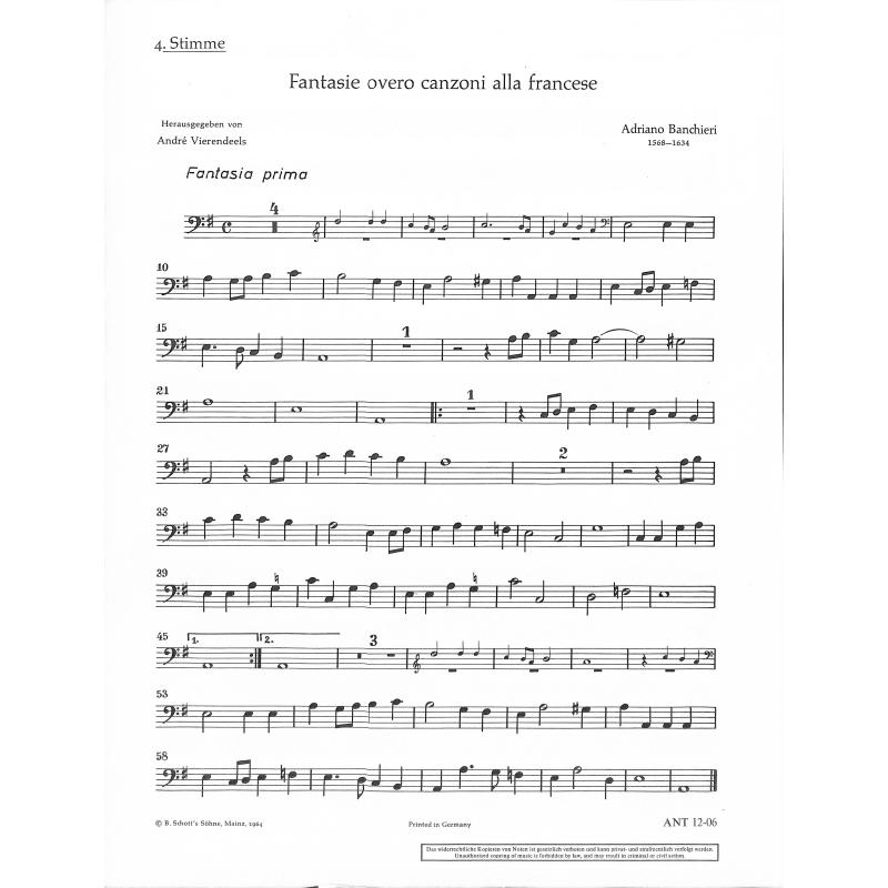 Titelbild für ANT 12-06 - FANTASIE OVERO CANZONI ALLA FRANCESE