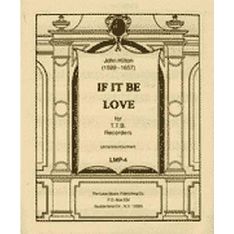 Titelbild für LOUX -LMP-4 - IF IT BE LOVE