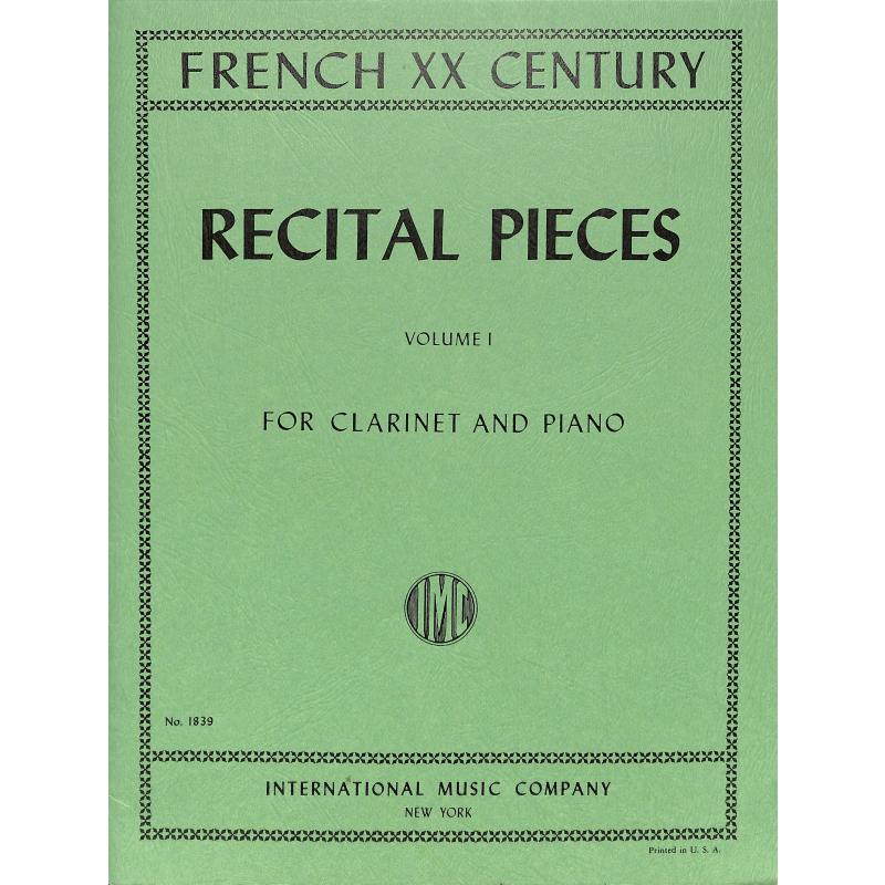 Titelbild für IMC 1839 - FRENCH RECITAL PIECES OF 20TH CENTURY VOL 1