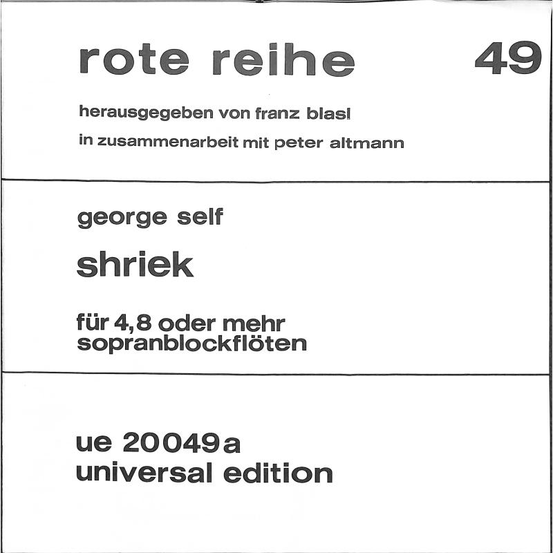 Titelbild für UE 20049A - SHRIEK
