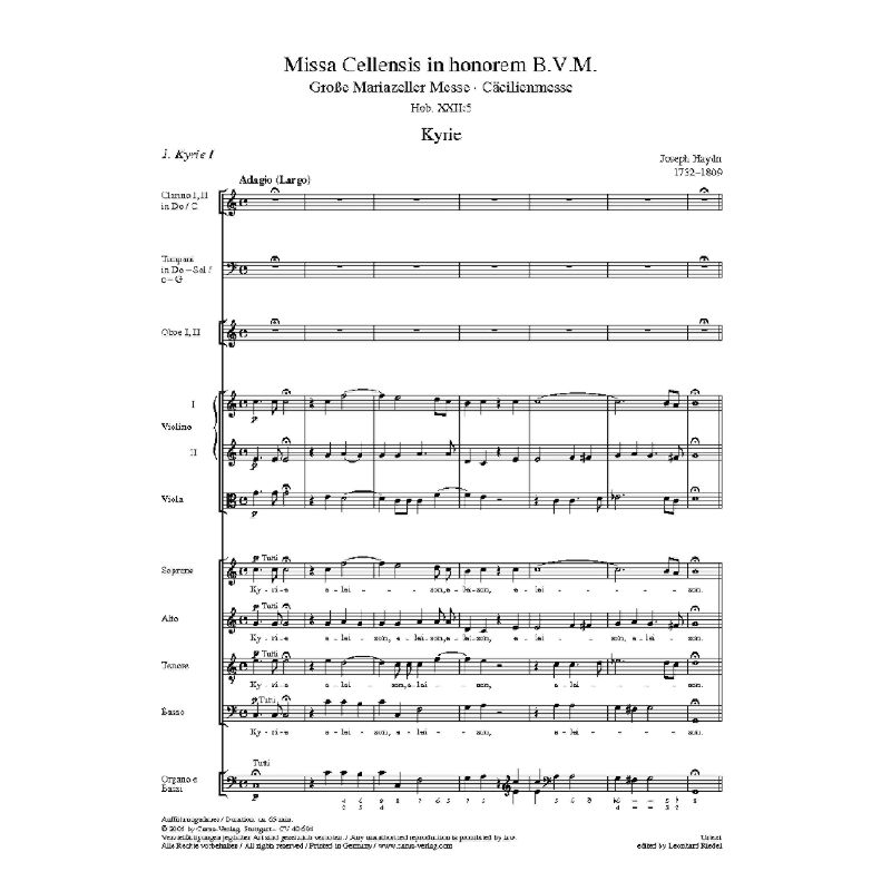 Notenbild für CARUS 40604-00 - MISSA CELLENSIS IN HONOREM C-DUR HOB 22:5
