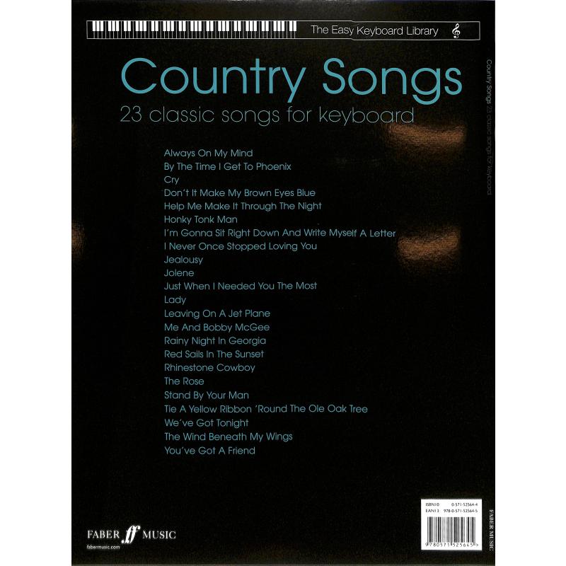 Notenbild für ISBN 0-571-52564-4 - COUNTRY SONGS