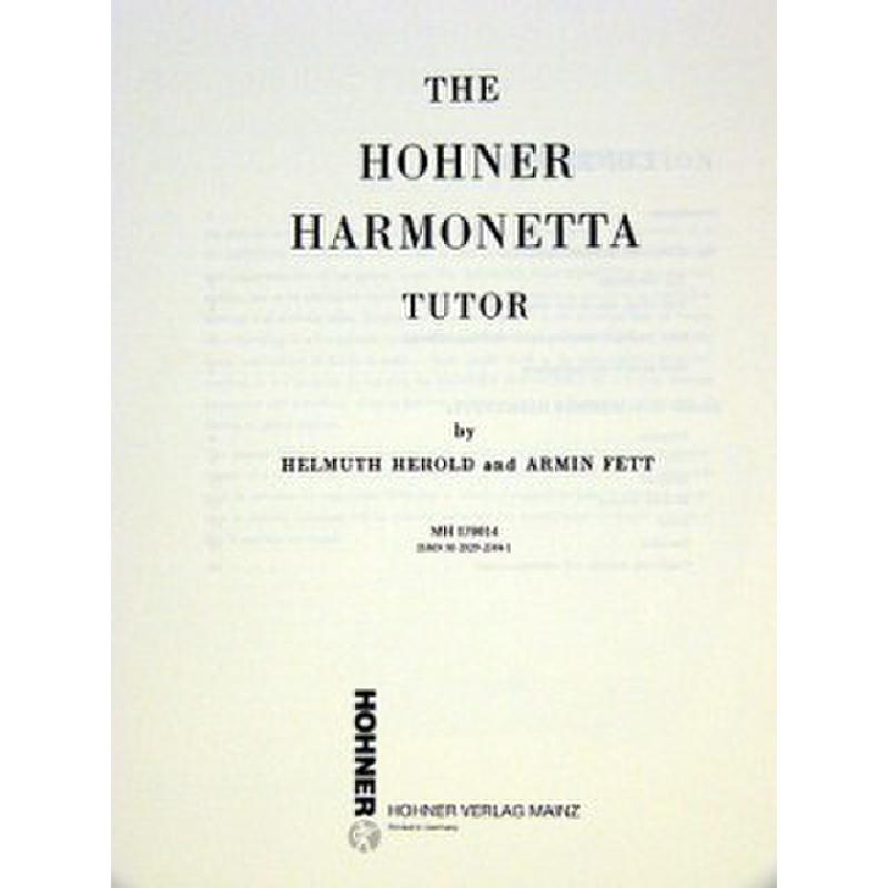 Titelbild für MHV 170014 - THE HOHNER HARMONETTA TUTOR