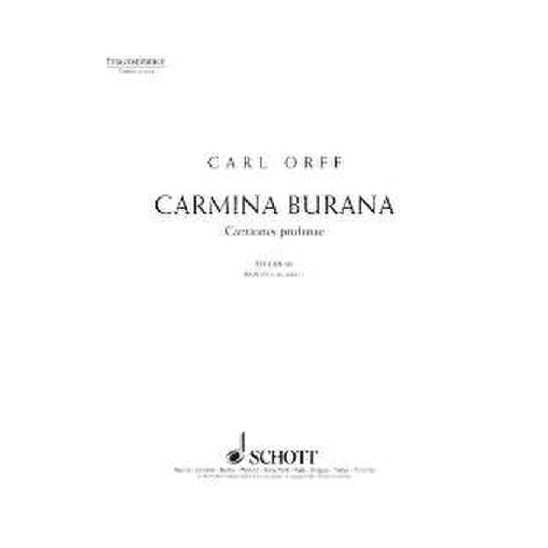Titelbild für ED 4920-01 - CARMINA BURANA