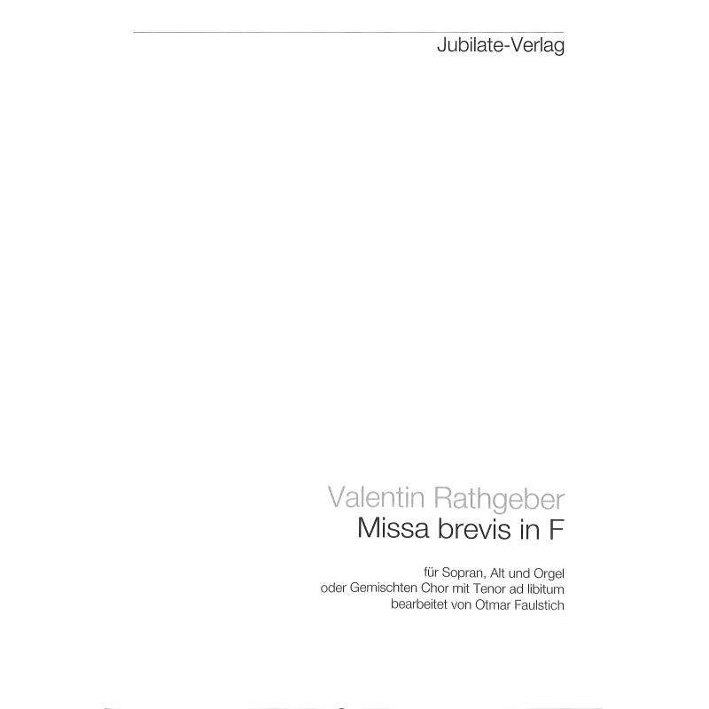 Titelbild für RM 419-P - MISSA BREVIS F-DUR