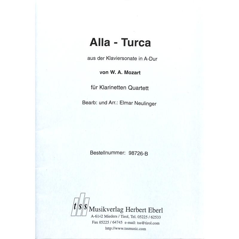 Titelbild für TSS 98726 - ALLA TURCA (TUERKISCHER MARSCH) KV 331