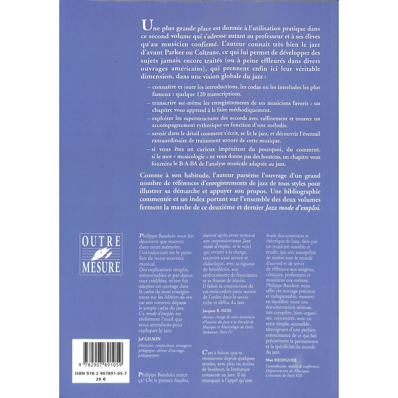 Notenbild für ISBN 2-907891-05-7 - JAZZ MODE D'EMPLOI 2