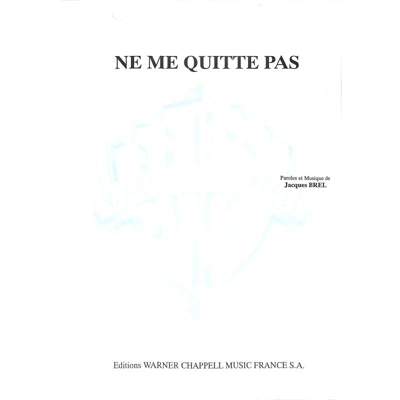 Titelbild für MF 137 - NE ME QUITTE PAS