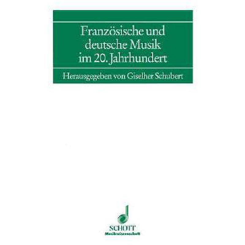 Titelbild für ED 9311 - FRANZOESISCHE UND DEUTSCHE MUSIK IM 20 JAHRHUNDERT