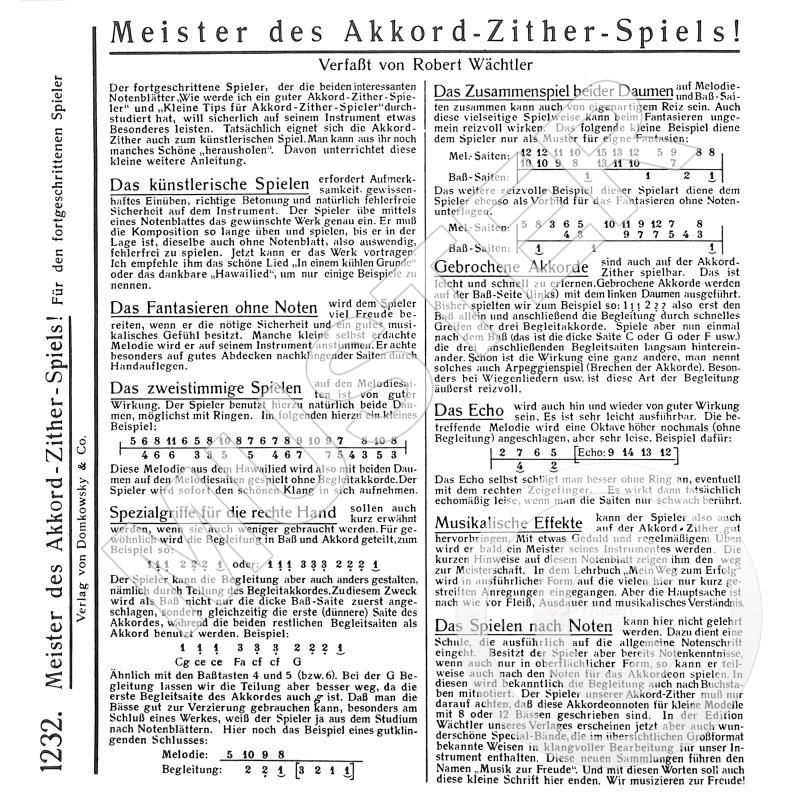 Titelbild für HANSA 1232 - MEISTER DES AKKORDZITHERSPIELS