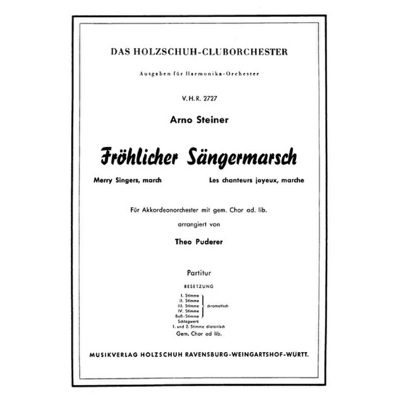 Titelbild für VHR 2727-00 - FROEHLICHER SAENGERMARSCH