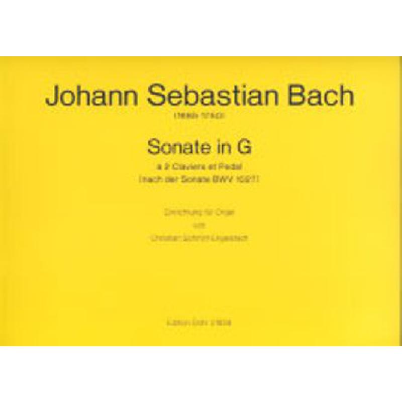 Titelbild für DOHR 21839 - SONATE IN G A 2 CLAVIERS ET PEDAL