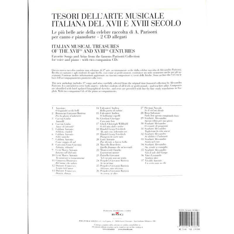 Notenbild für NR 139388 - TESORI DELL'ARTE MUSICALE ITALIANA DEL 17 + 18 SECOLO