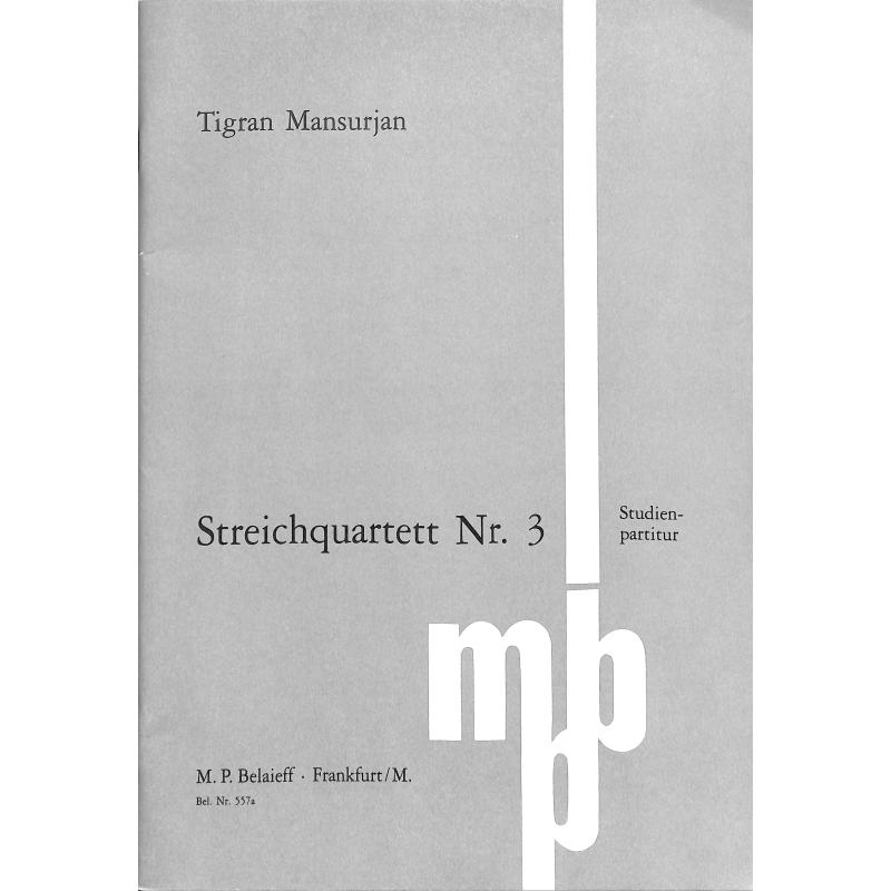 Titelbild für BEL 557A - QUARTETT 3
