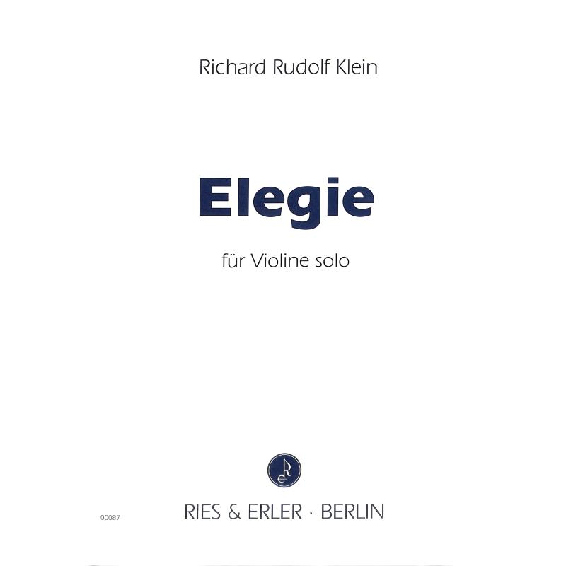 Titelbild für RE 00087 - ELEGIE
