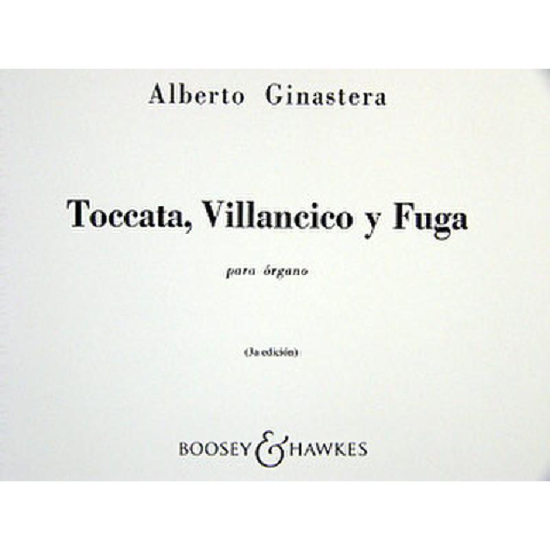 Titelbild für BH 0400122 - TOCCATA VILLANCICO Y FUGA