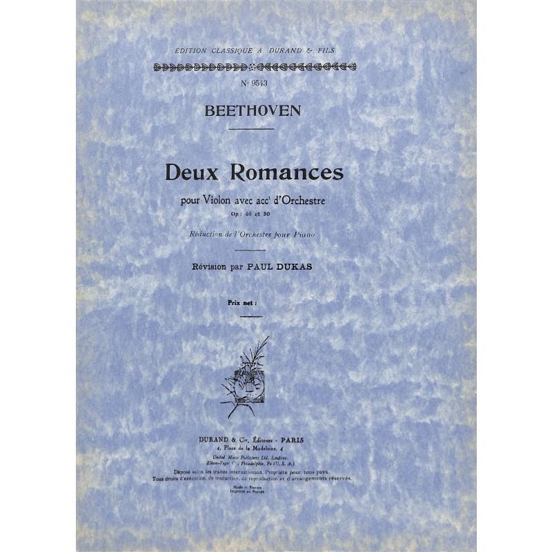 Titelbild für DUR 9543 - ROMANCES OP 40 + 50  VL ORCH