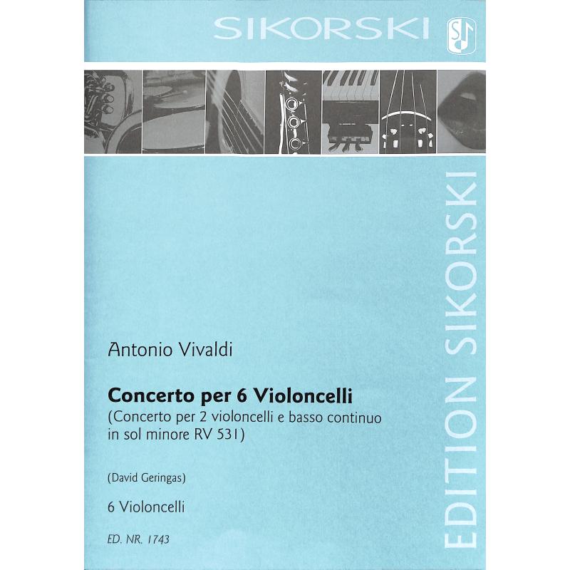 Titelbild für SIK 1743 - CONCERTO PER 6 VIOLONCELLI