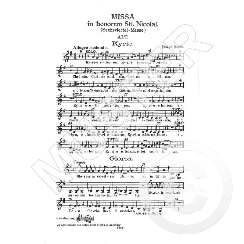 Titelbild für BOEHM 6644-06 - MISSA IN HONOREM ST NICOLAI