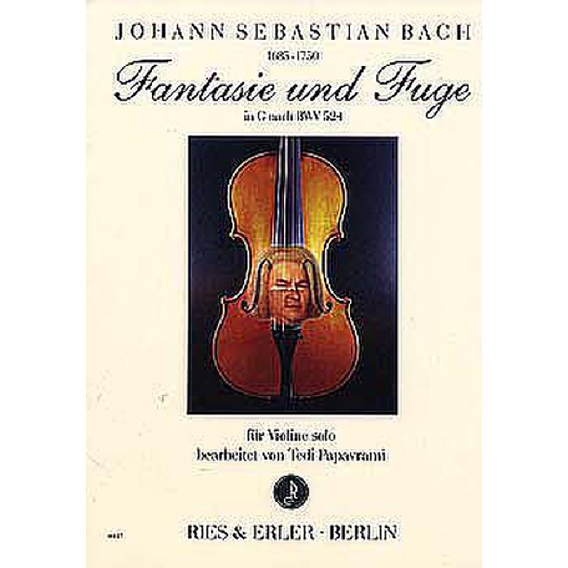 Titelbild für RE 00117 - FANTASIE + FUGE G-DUR NACH BWV 524