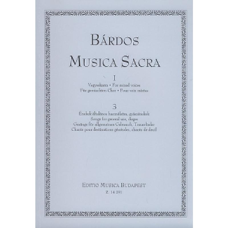 Titelbild für EMB 14291 - MUSICA SACRA 1/3 GESAENGE FUER ALLGEMEINEN GEBRAUCH