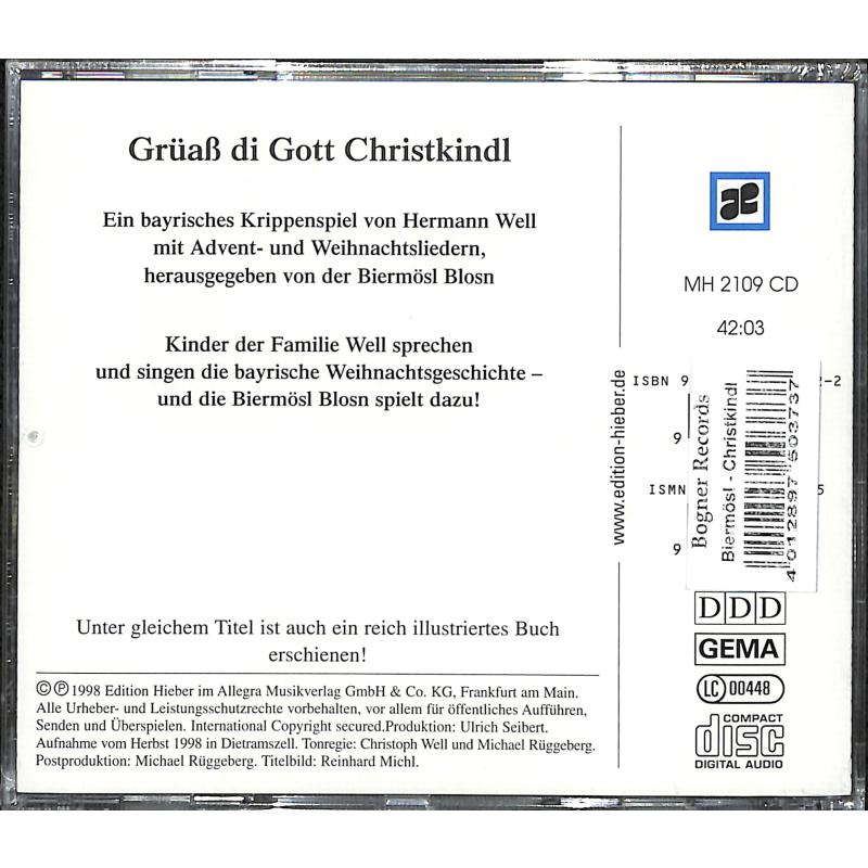 Notenbild für MH 2109-CD - GRUEASS DI GOTT CHRISTKINDL