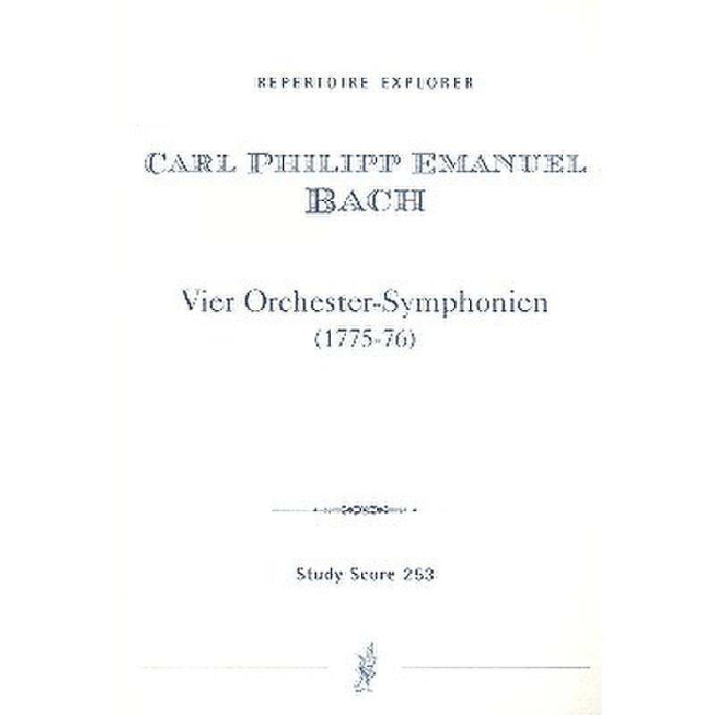 Titelbild für MPH 253 - 4 ORCHESTER SINFONIEN (1775-76)