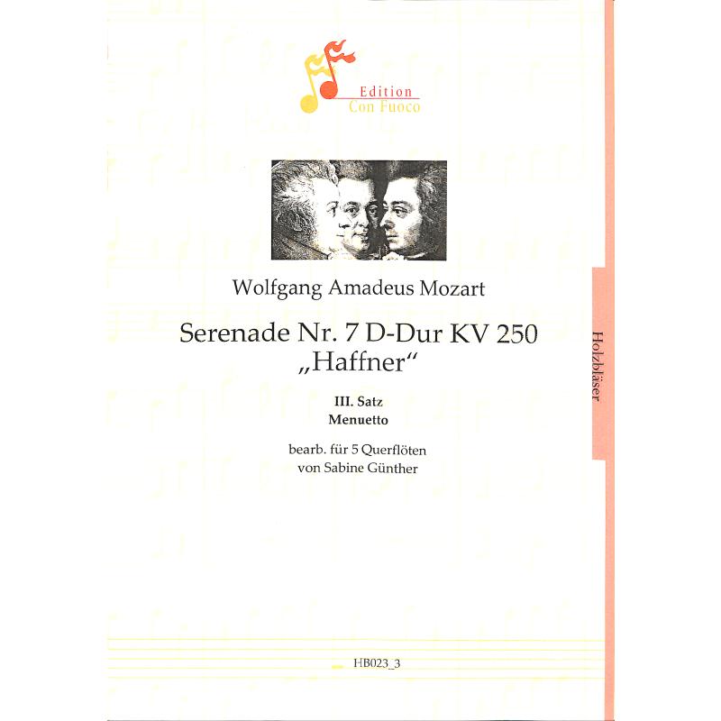 Titelbild für FUOCO -ECF123 - Satz 3 aus Serenade 7 D-Dur KV 250 (Haffner)
