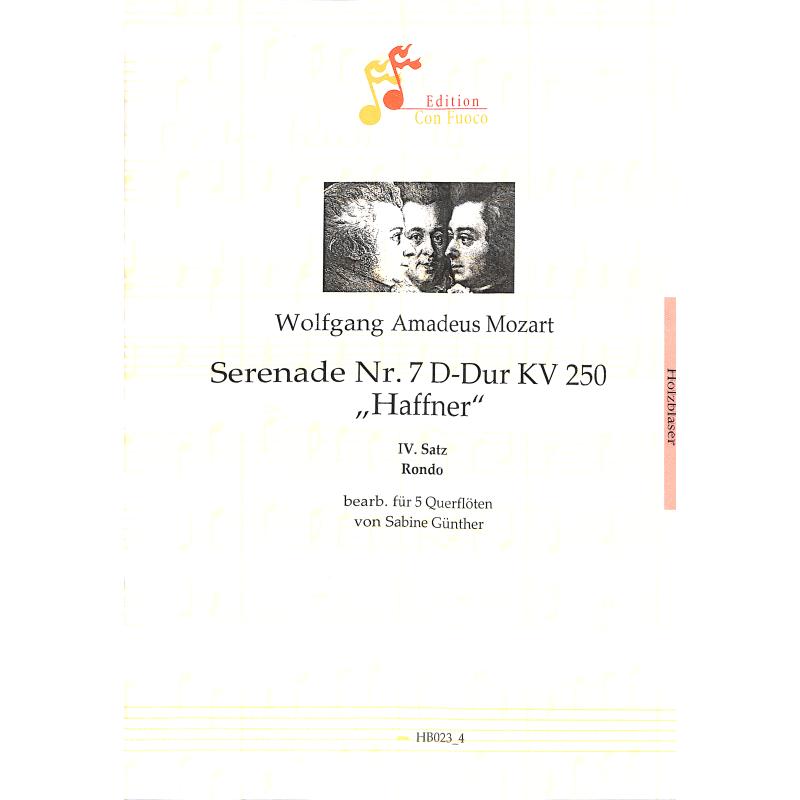 Titelbild für FUOCO -ECF124 - Satz 4 aus Serenade 7 D-Dur KV 250 (Haffner)