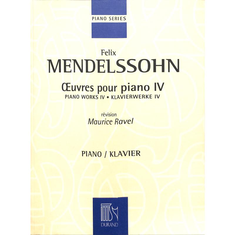 Titelbild für DUR 15607 - OEUVRES POUR PIANO 4