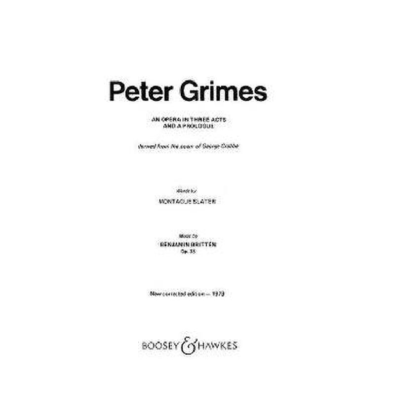 Titelbild für BH 6700025 - PETER GRIMES OP 33