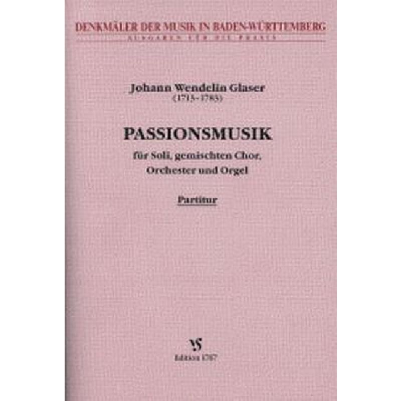 Titelbild für VS 1767 - PASSIONSMUSIK