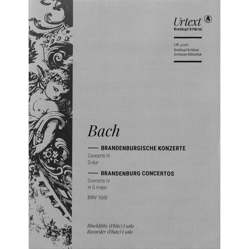 Titelbild für EBOB 4066-BFL1 - BRANDENBURGISCHES KONZERT 4 G-DUR BWV 1049