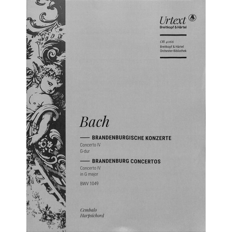 Titelbild für EBOB 4066-CEMB - BRANDENBURGISCHES KONZERT 4 G-DUR BWV 1049