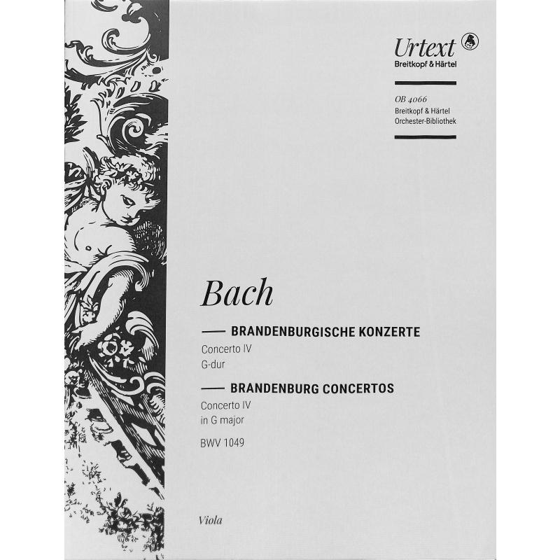 Titelbild für EBOB 4066-VA - BRANDENBURGISCHES KONZERT 4 G-DUR BWV 1049