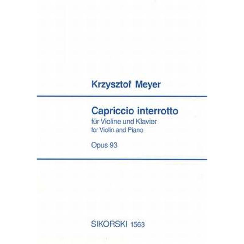Titelbild für SIK 1563 - CAPRICCIO INTERROTO