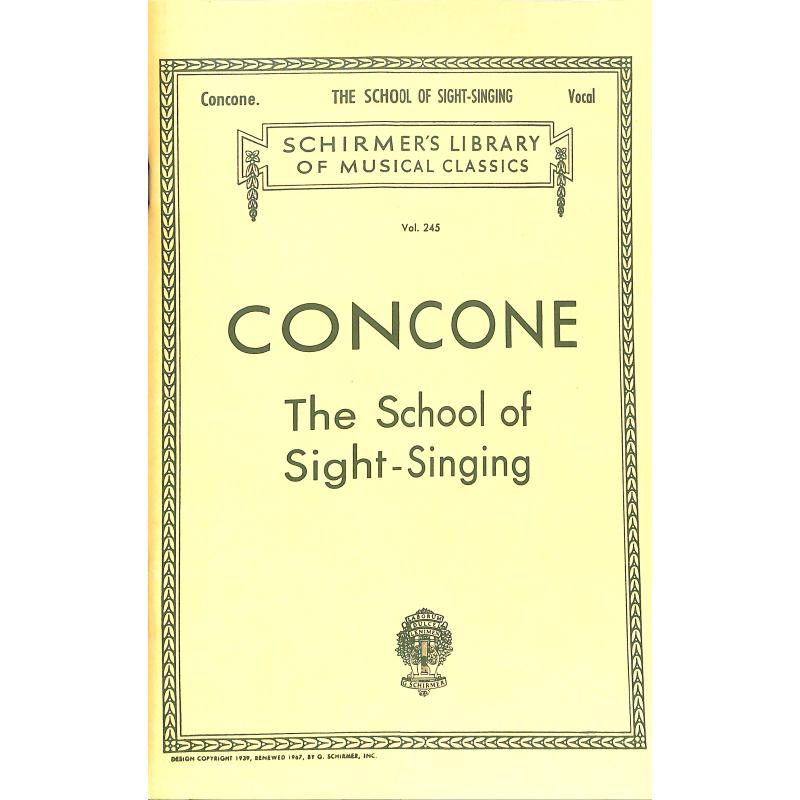 Titelbild für GS 25375 - SCHOOL OF SIGHT SINGING