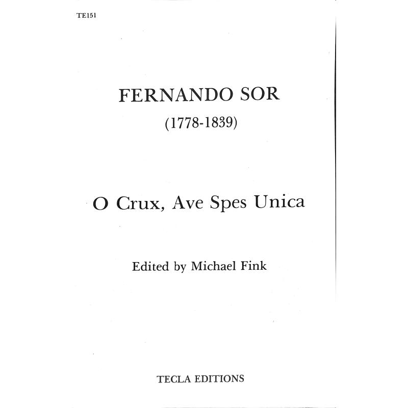 Titelbild für TECLA 0151 - O CRUX AVE SPES UNICA