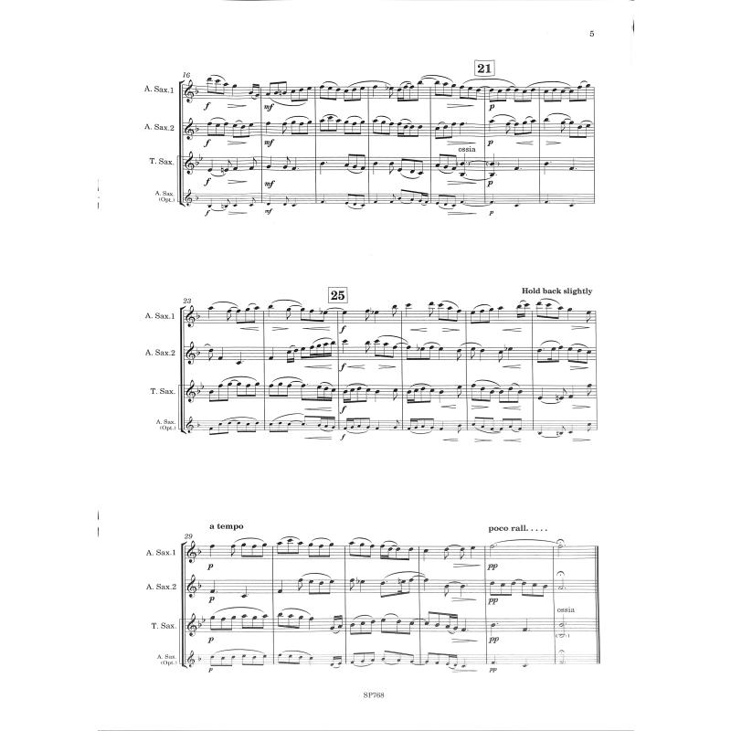 Notenbild für SPARTAN 768 - SAXOPHONE CEILIDH - 3 JAZZY SAXOPHONE TRIOS