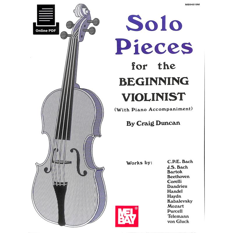 Titelbild für MB 94819M - Solo pieces for the beginning violinist