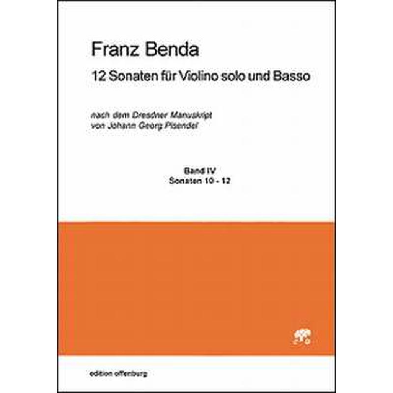 Titelbild für OFFENB -BE-2062-4 - 12 SONATEN 4 (NR 10-12)