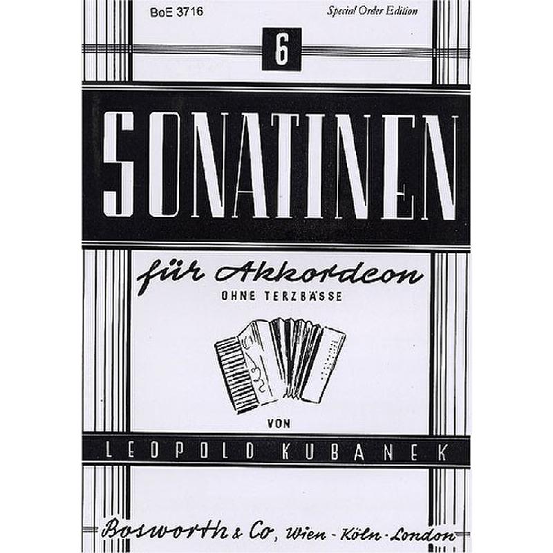 Titelbild für BOE 3716 - 6 SONATINEN FUER AKKORDEON