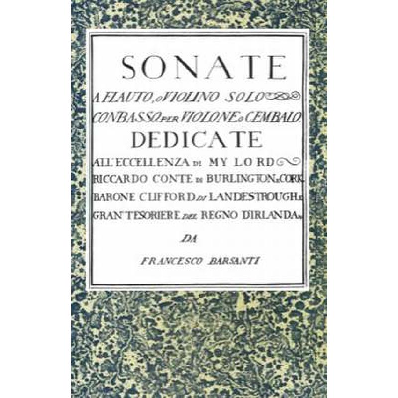 Titelbild für SPES -SI075 - SONATE A FLAUTO O VIOLINO SOLO