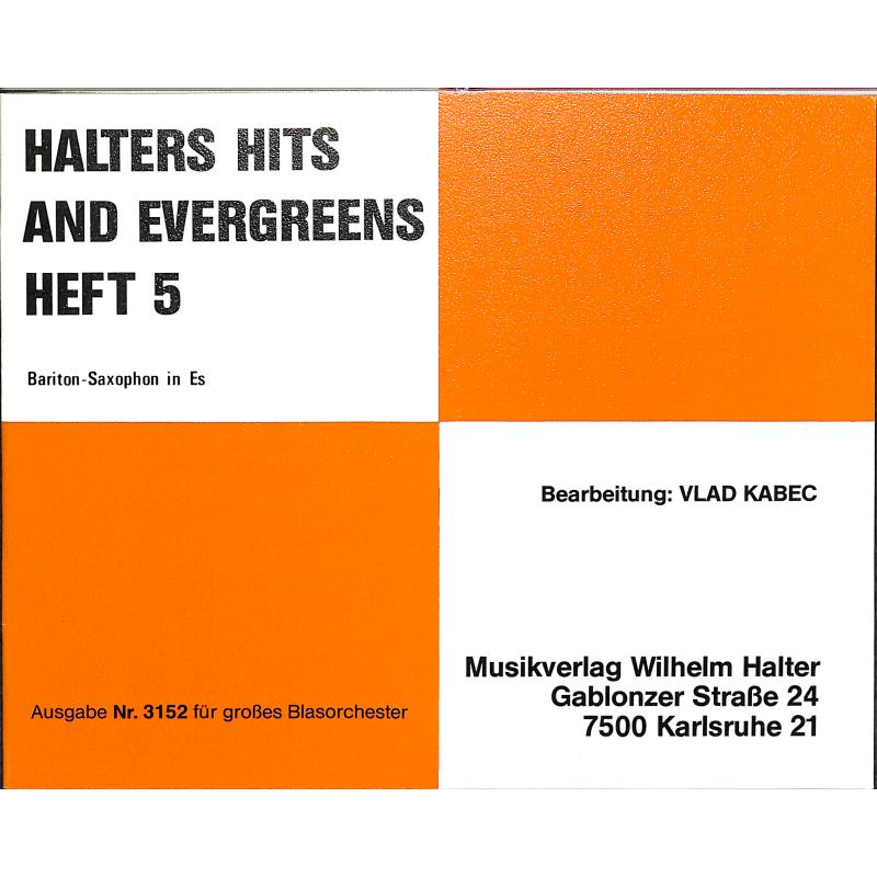 Titelbild für HAL 3152-BSAX - HALTERS HITS + EVERGREENS 5